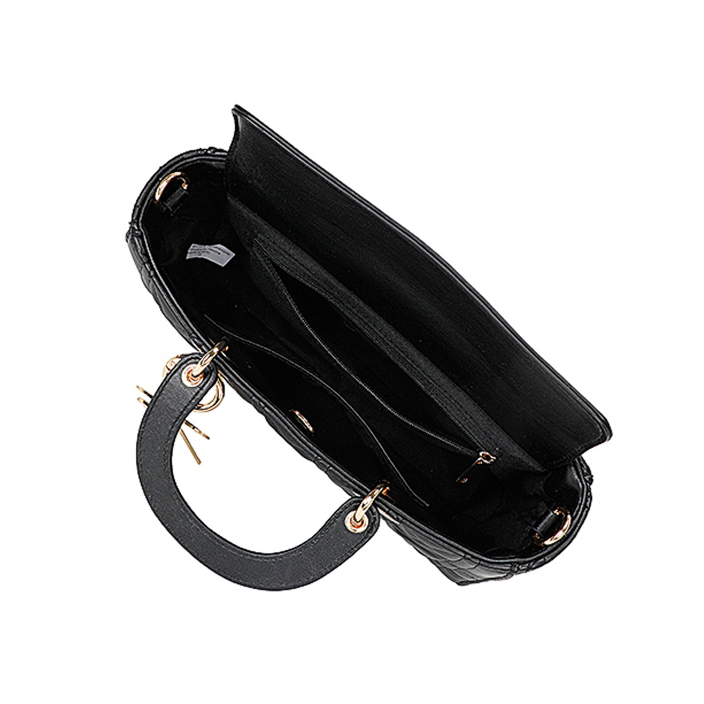 Sac à Main Matelassé Graphique à Bandoulière Le Souffle Noir