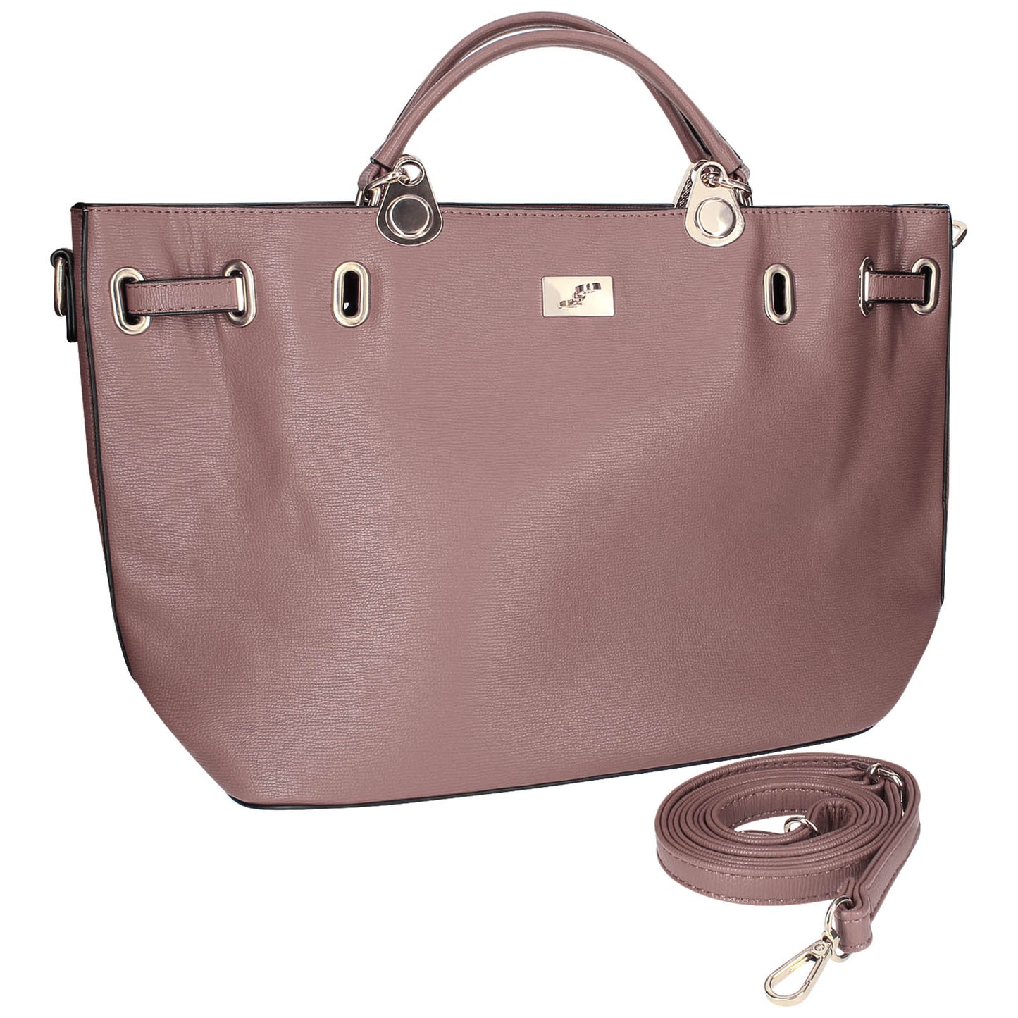 Sac Cabas en Similicuir Grainé à Bandoulière Renée Rose