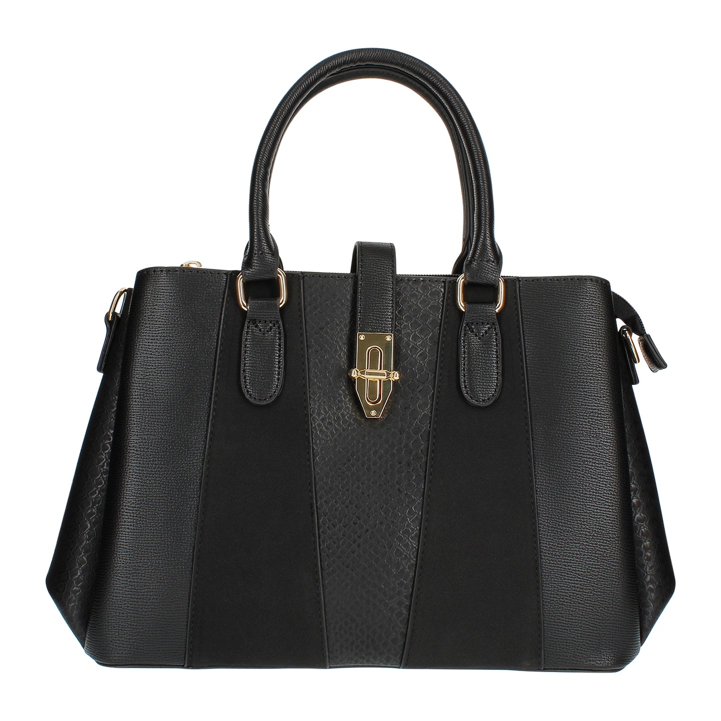 Sac à Main Fourre-Tout Multi-Texture Brielle Noir