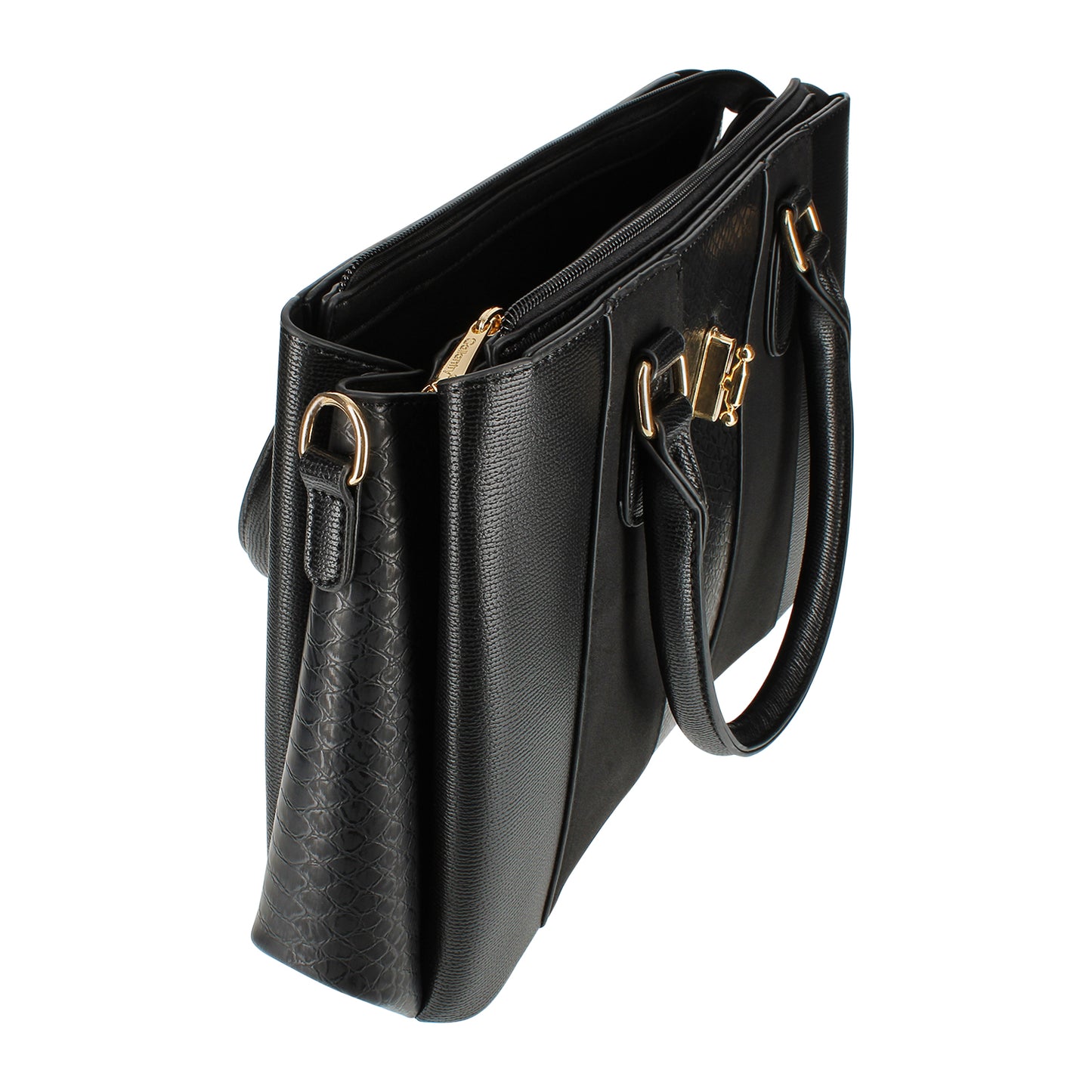 Sac à Main Fourre-Tout Multi-Texture Brielle Noir
