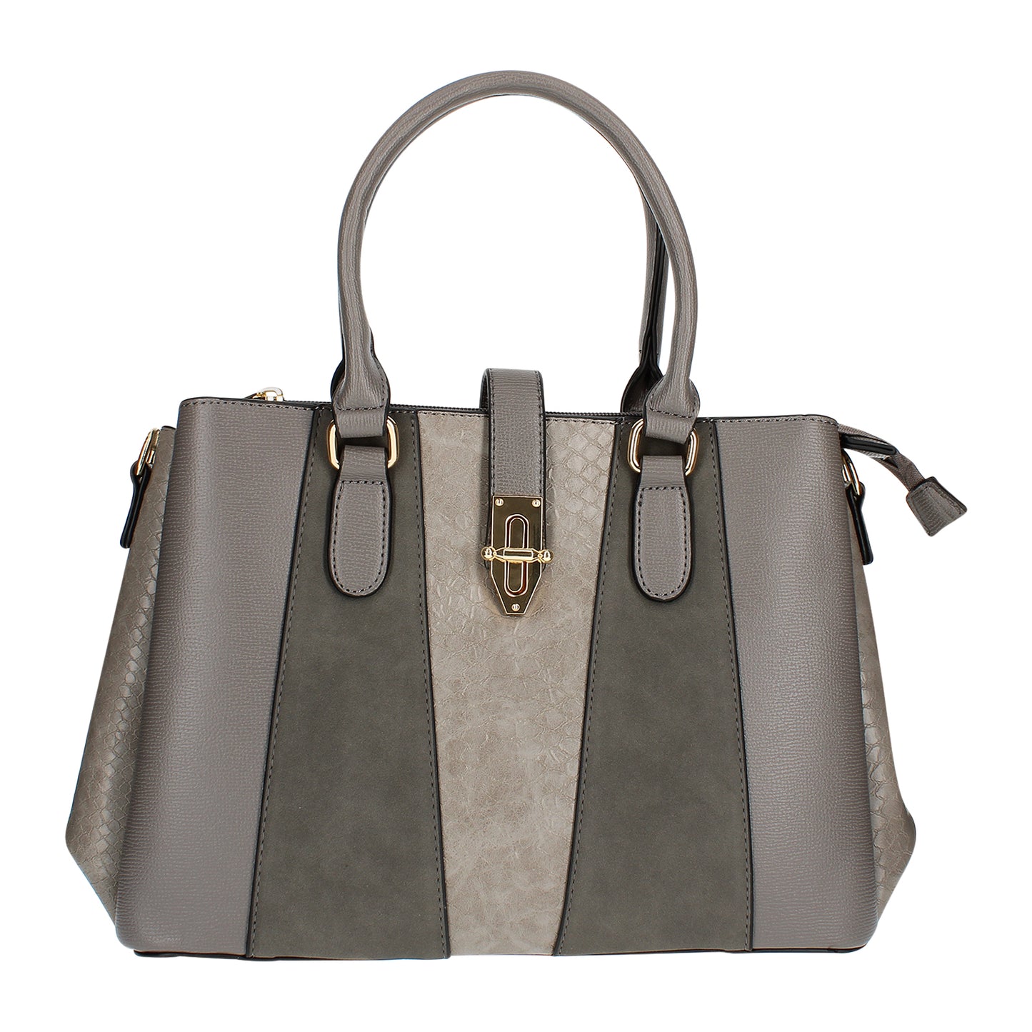Sac à Main Fourre-Tout Multi-Texture Brielle Gris