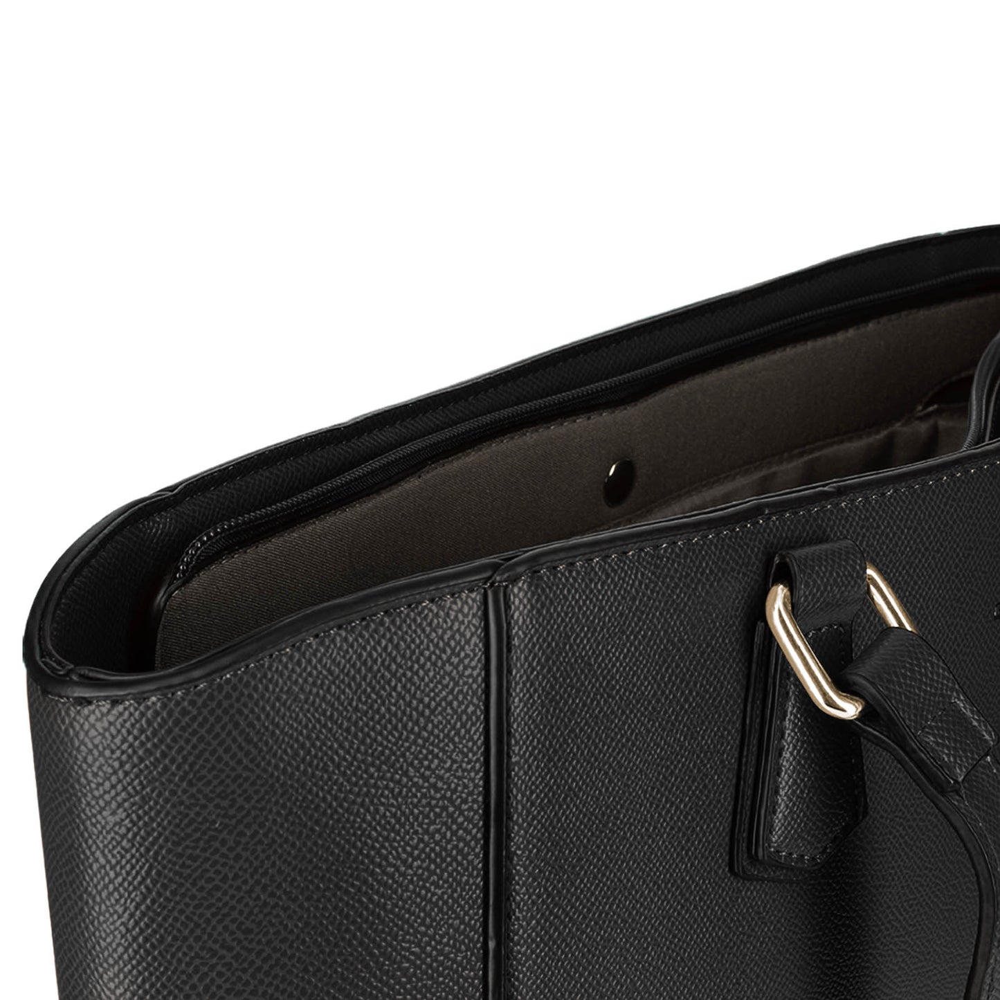 Sac Cabas en Similicuir à Poche Zippée Himalda Noir