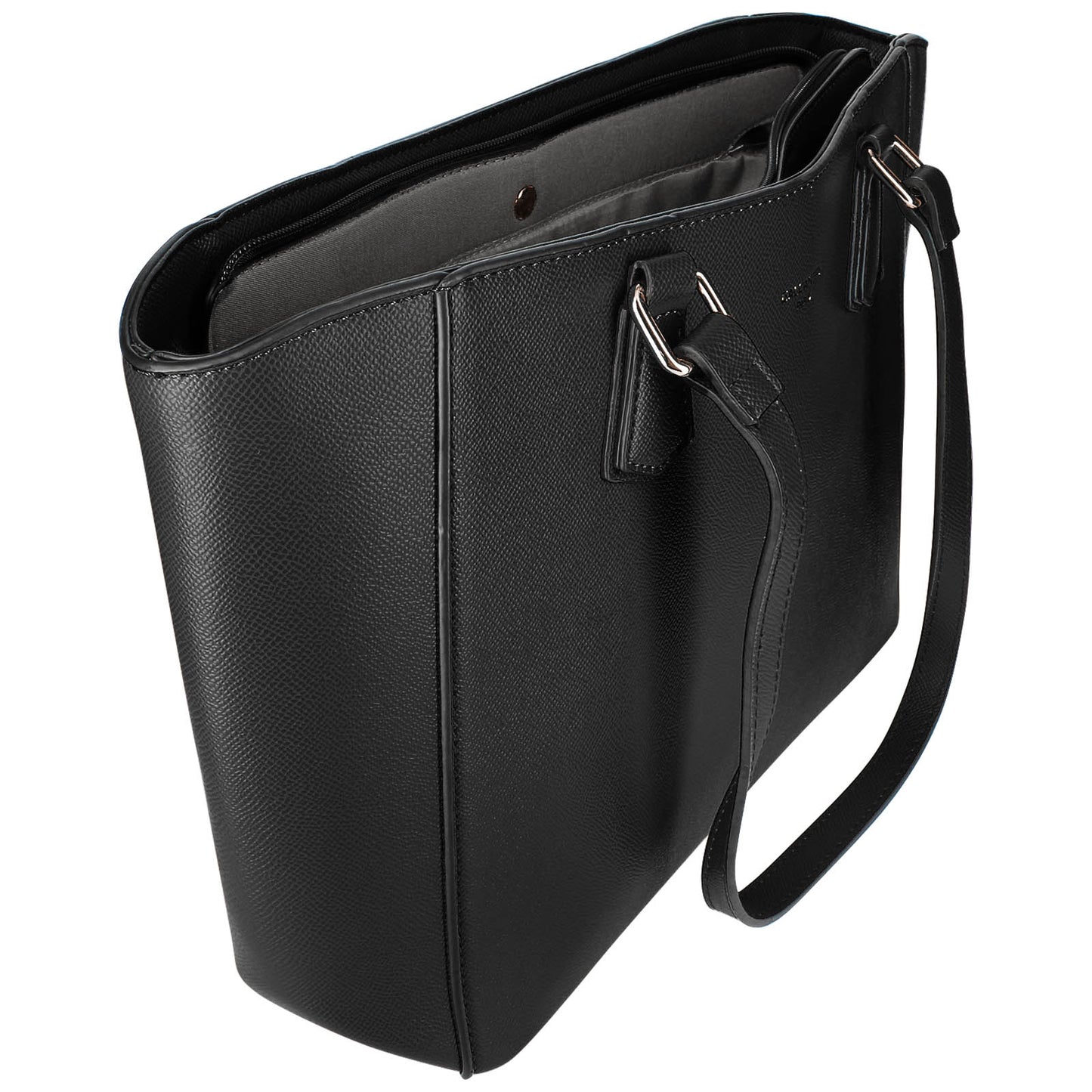 Sac Cabas en Similicuir à Poche Zippée Himalda Noir