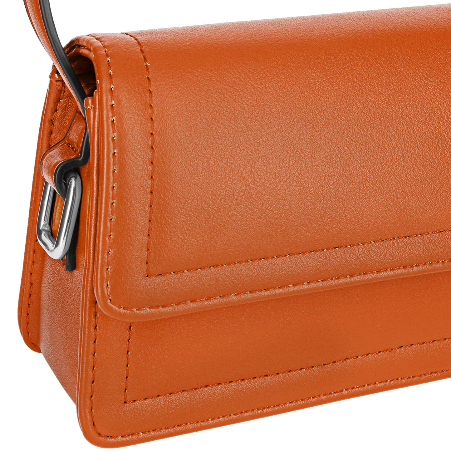 Sac Top-Handle en Similicuir à Bandoulière Chelsea Marron