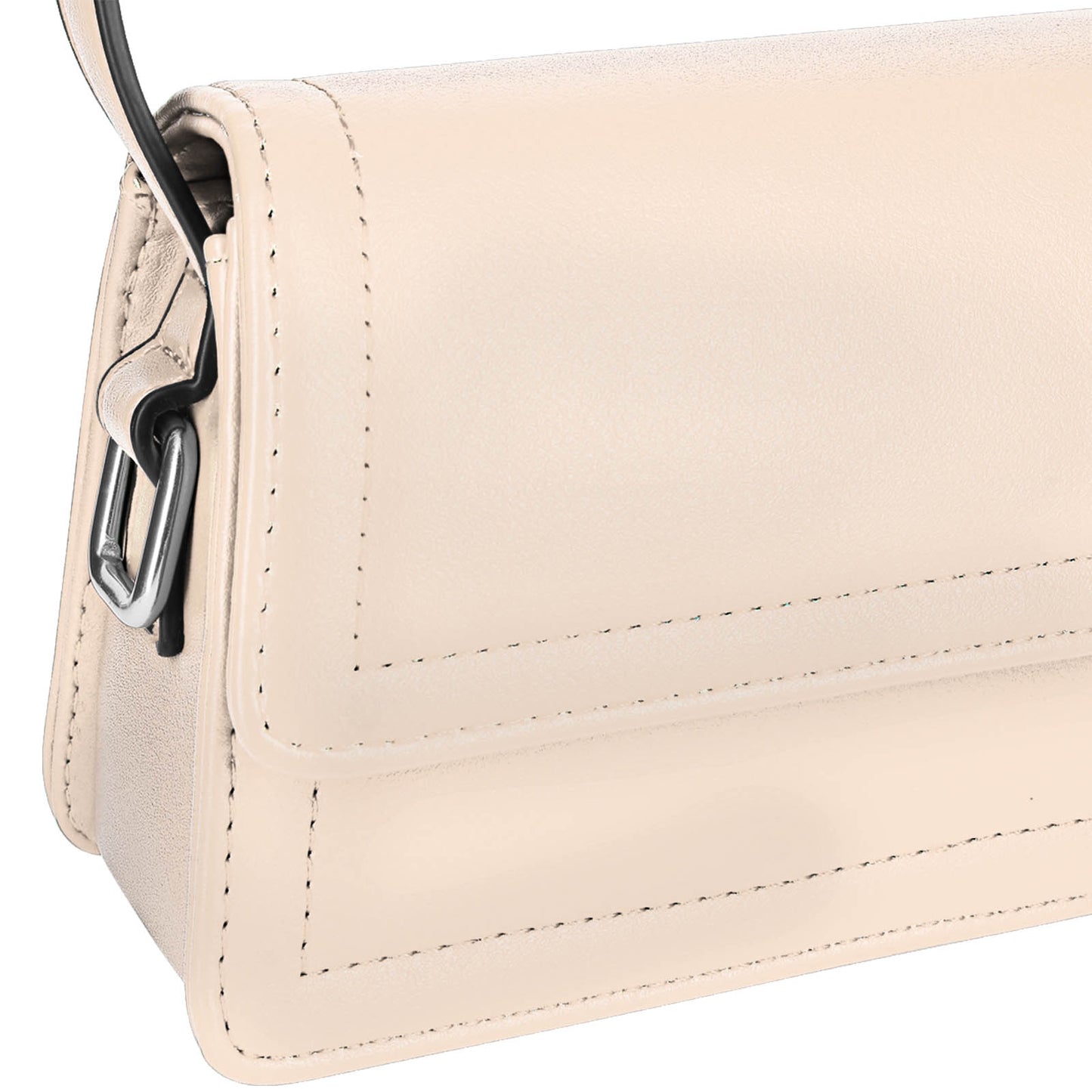Sac Top-Handle en Similicuir à Bandoulière Chelsea Blanc