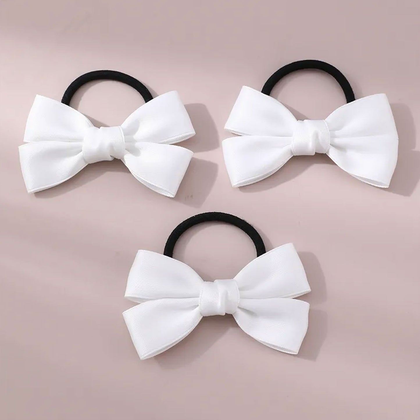 Lot de 3 Élastiques avec Nœud en Satin