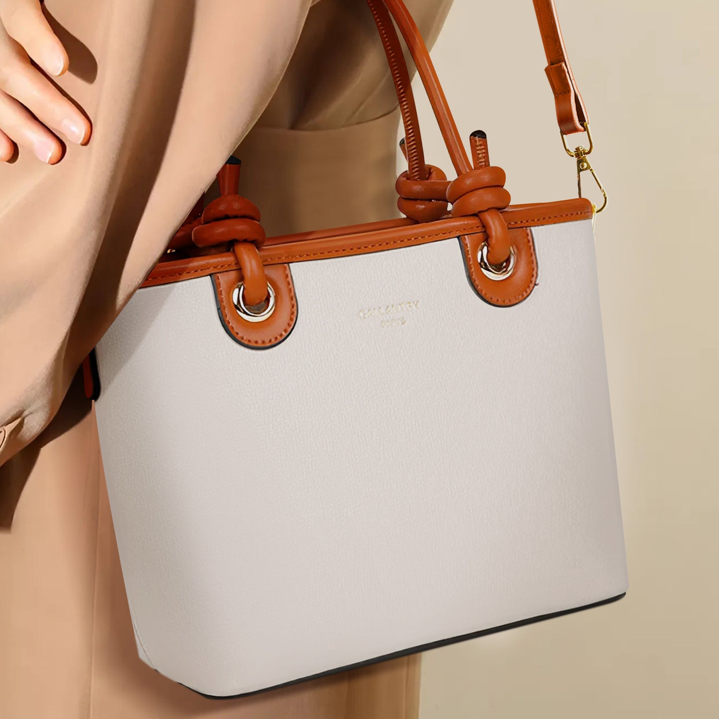 Sac Fourre-Tout Élégant à Bandoulière La Flottée Beige