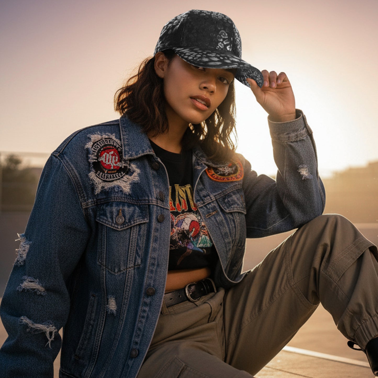 Casquette Femme Leo Spirit Shiny Noir