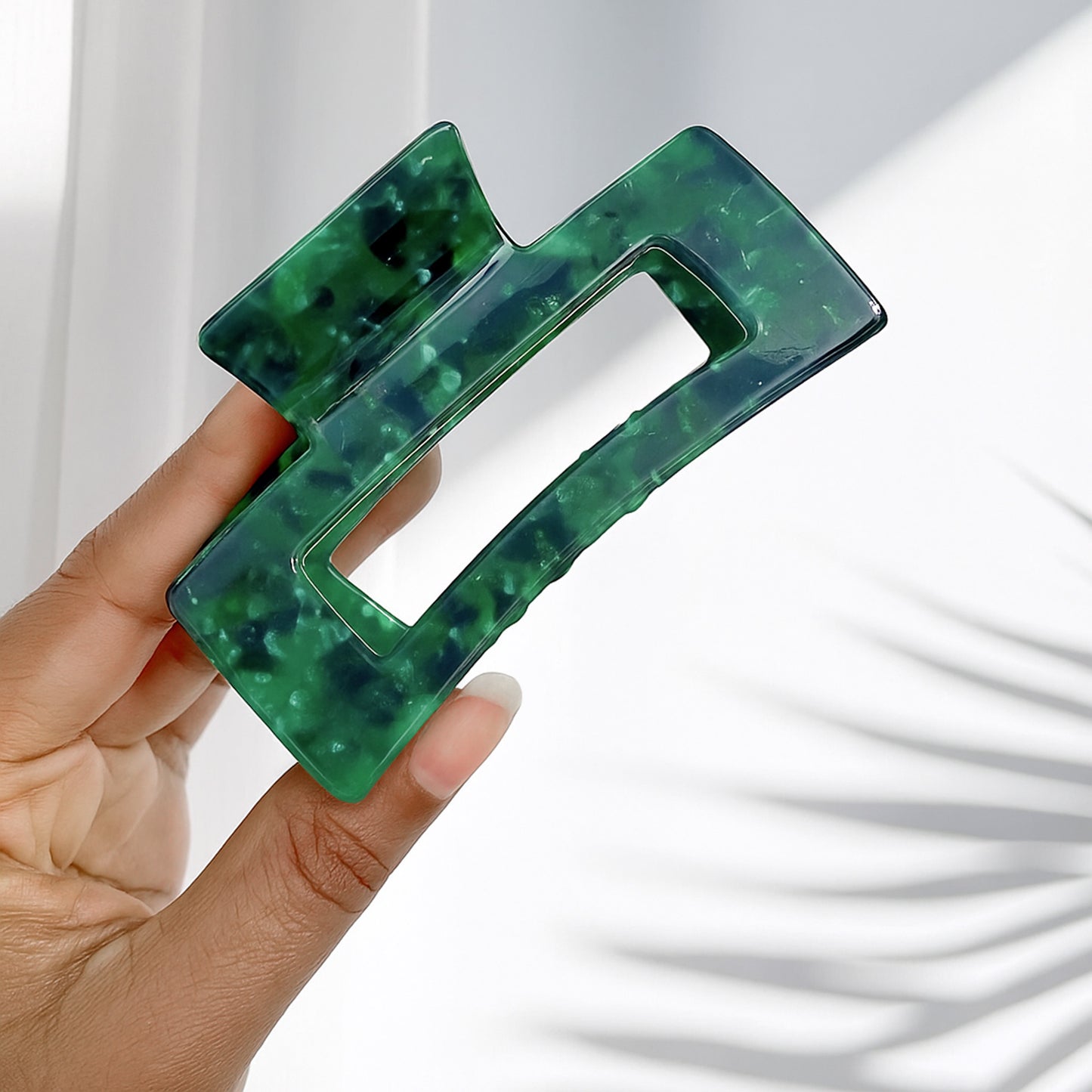 Pince Crabe Effet Marbré Vert Minéral