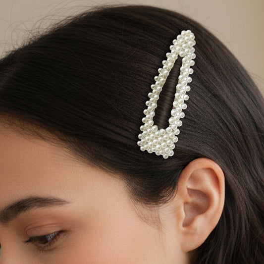 Pince Clip Tamara Rectangle Ajourée Perles
