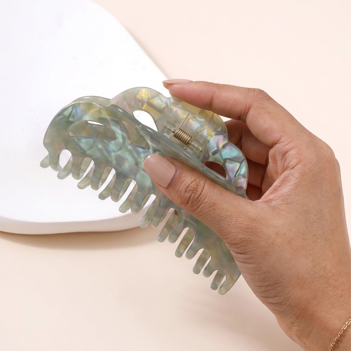 Pince Cheveux XXL Pistache Opaline