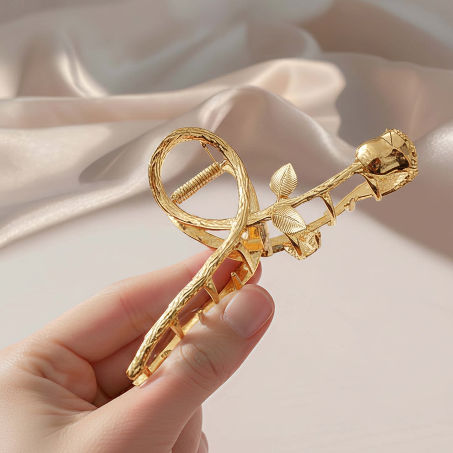 Pince Bijou Fleur Éternelle Doré