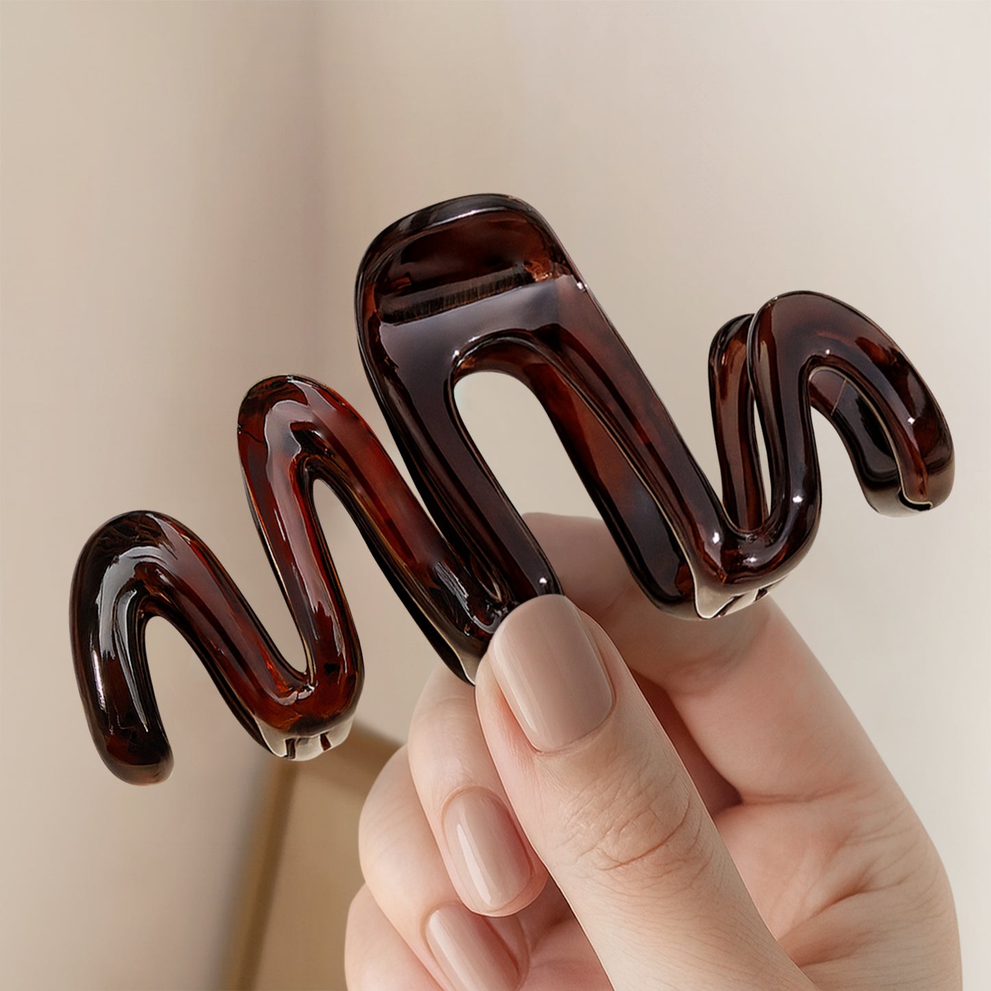 Pince Cheveux Twist Vertigo Brun Moka