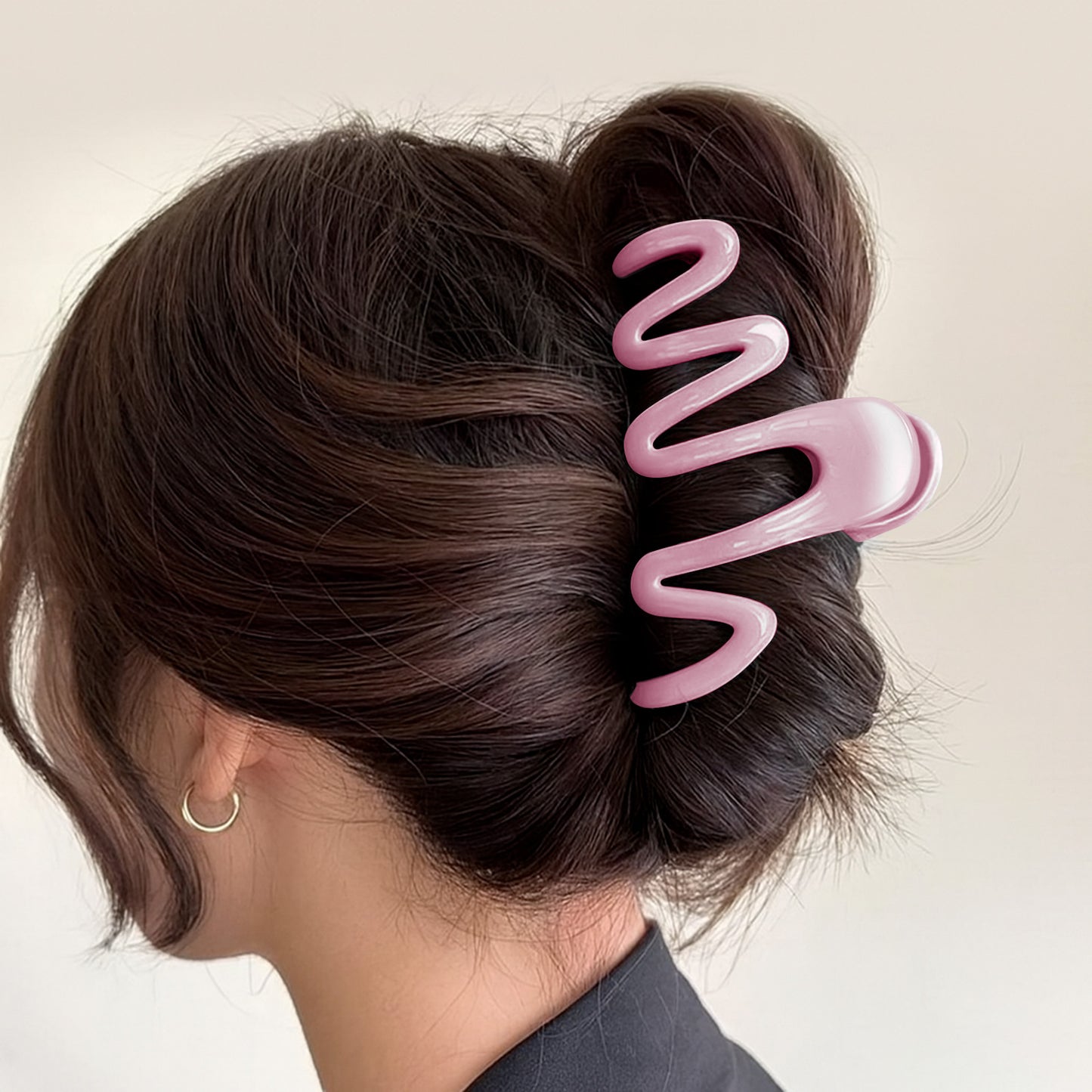 Pince Cheveux Zigzag Twist Vertigo Rose Poudré