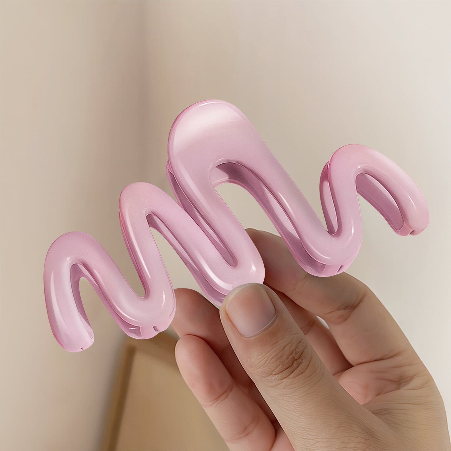Pince Cheveux Zigzag Twist Vertigo Rose Poudré