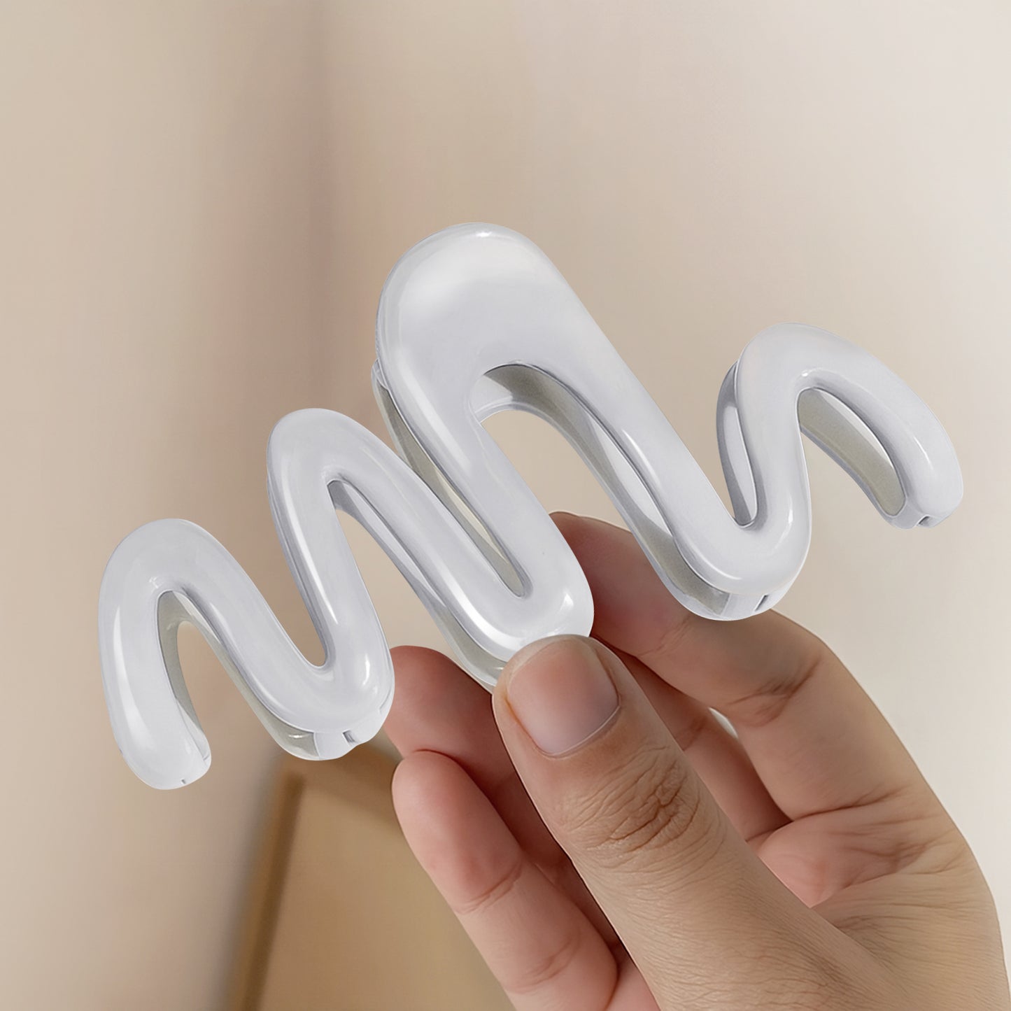 Pince Cheveux Zigzag Twist Vertigo Blanc