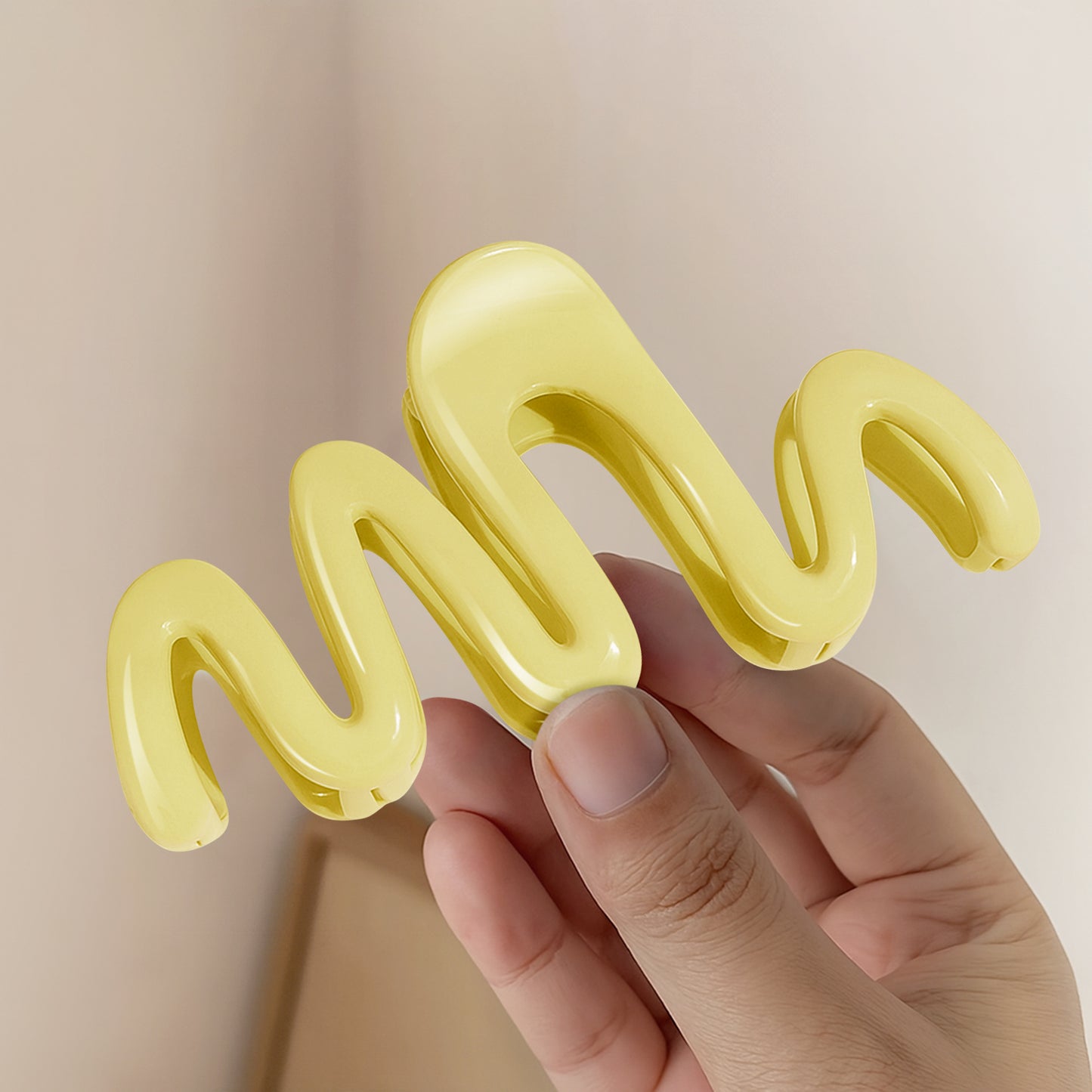 Pince Cheveux Zigzag Twist Vertigo Jaune Soleil