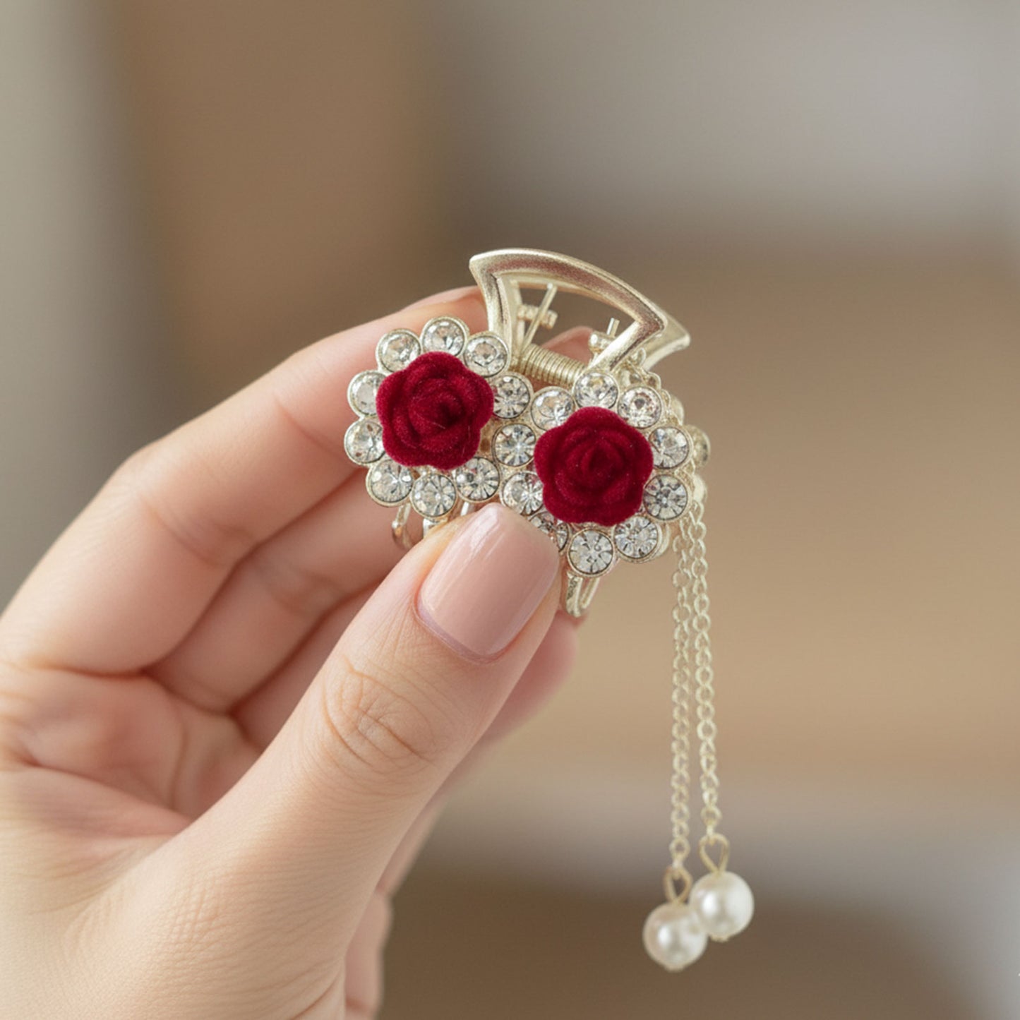 Pince Bijou Scarlet Grace Bordeaux