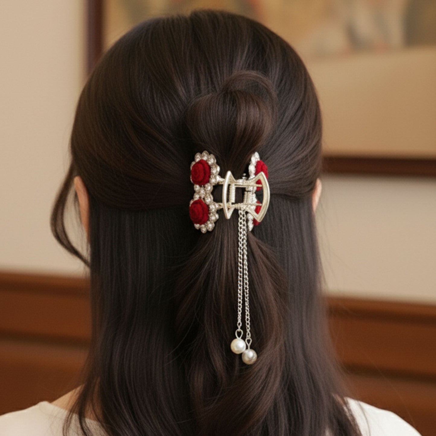 Pince Bijou Scarlet Grace Bordeaux