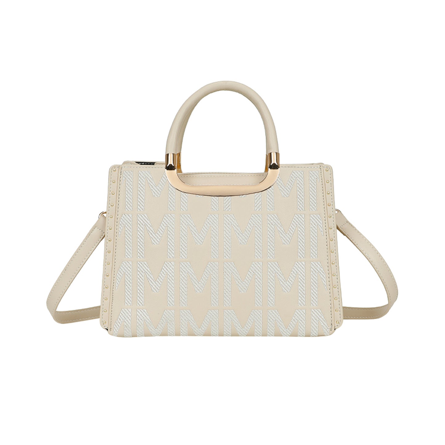 Sac à Main Imprimé Monogramme Le Reflet Beige
