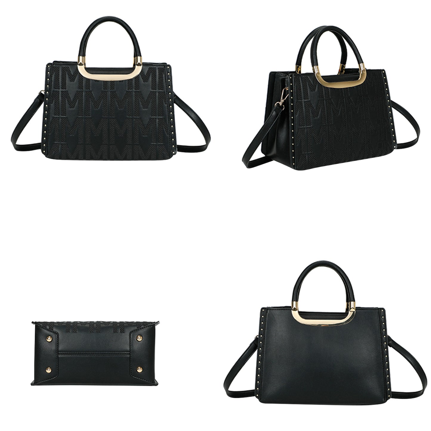 Sac à Main Imprimé Monogramme Le Reflet Noir