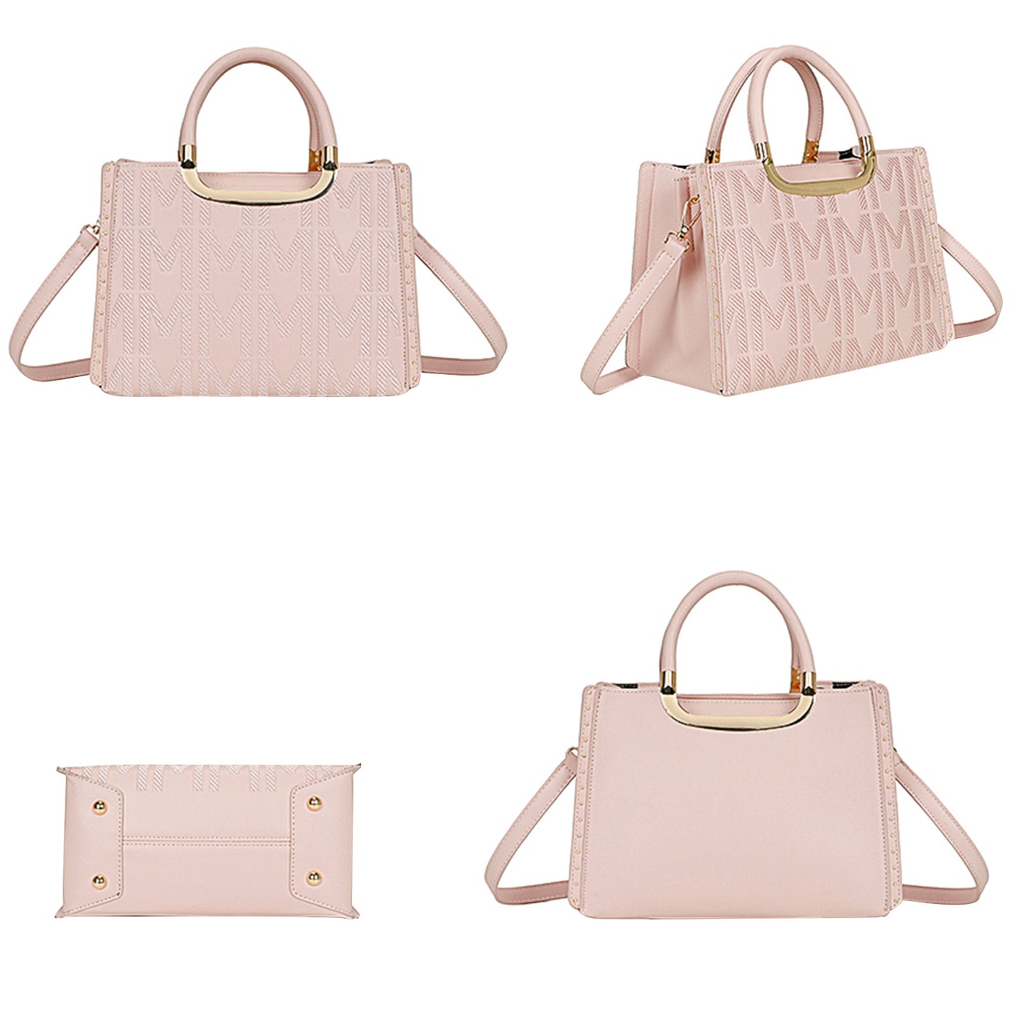 Sac à Main Imprimé Monogramme Le Reflet Rose