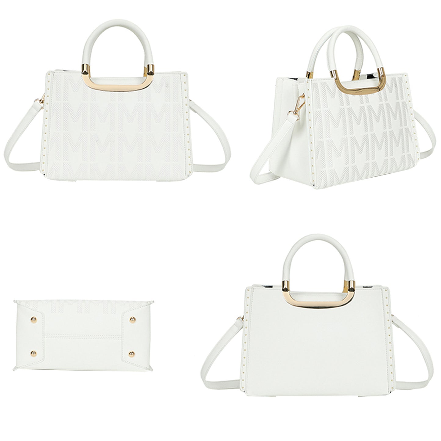 Sac à Main Imprimé Monogramme Le Reflet Blanc