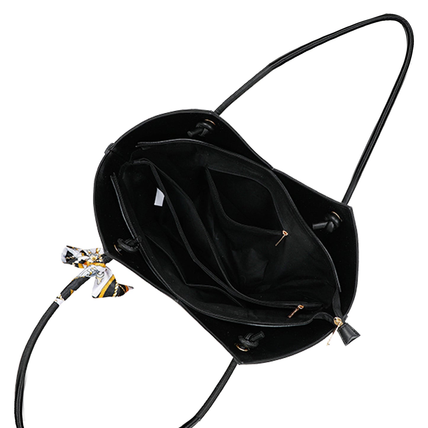 Sac à Main Imprimé Monogramme à Foulard Peyton Beige