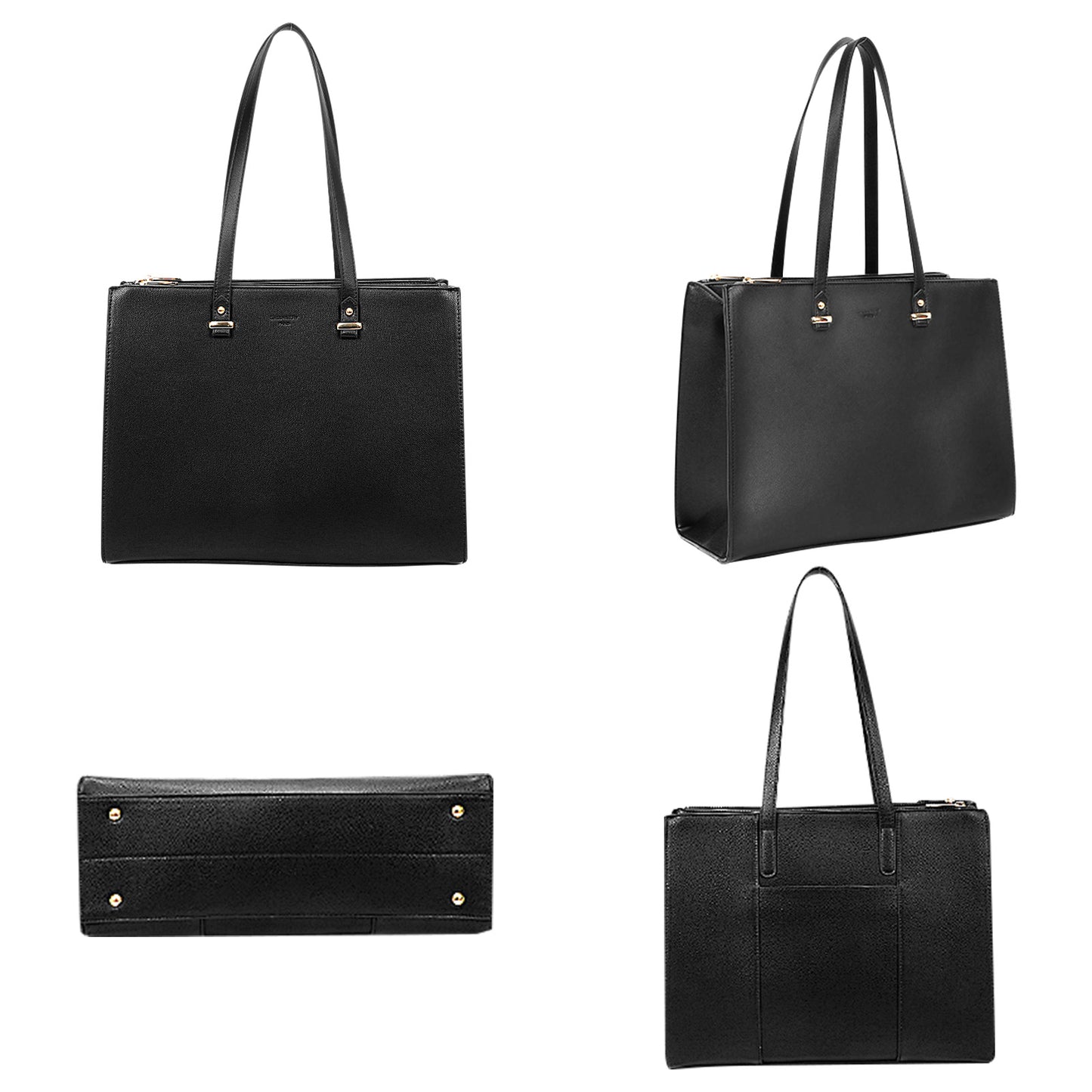 Sac Cabas Porté Épaule en Similicuir Le Classique Noir
