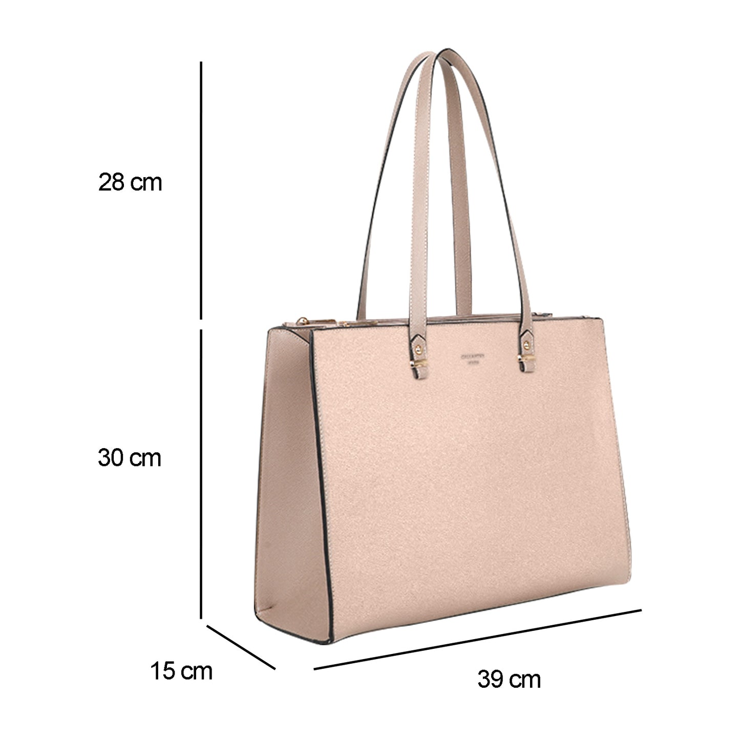 Sac Cabas Porté Épaule en Similicuir Le Classique Taupe