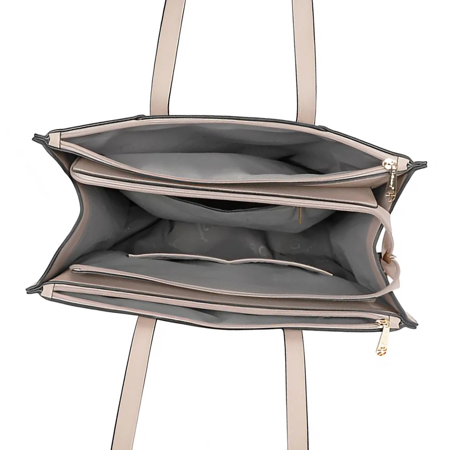 Sac Cabas Porté Épaule en Similicuir Le Classique Taupe