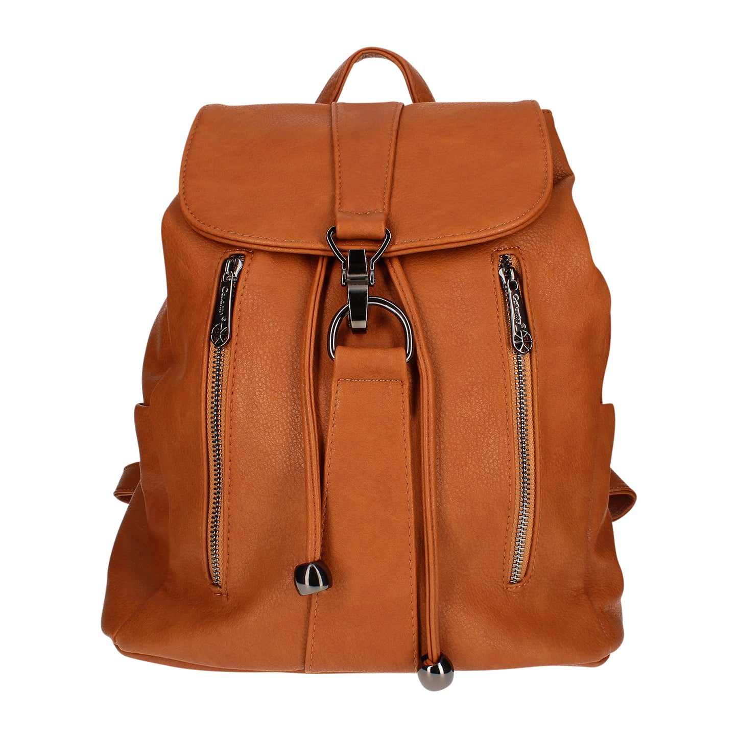 Sac à Dos Silhouette Chic en Similicuir Marron