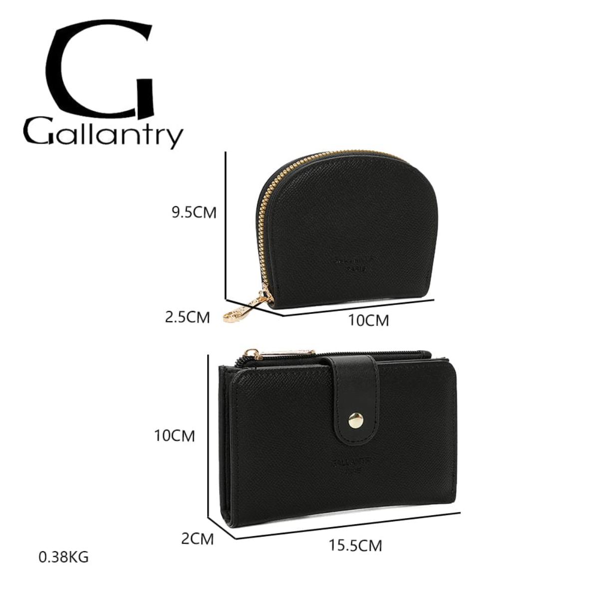 Coffret Duo de Portefeuille et Porte-cartes L'Essentiel Noir