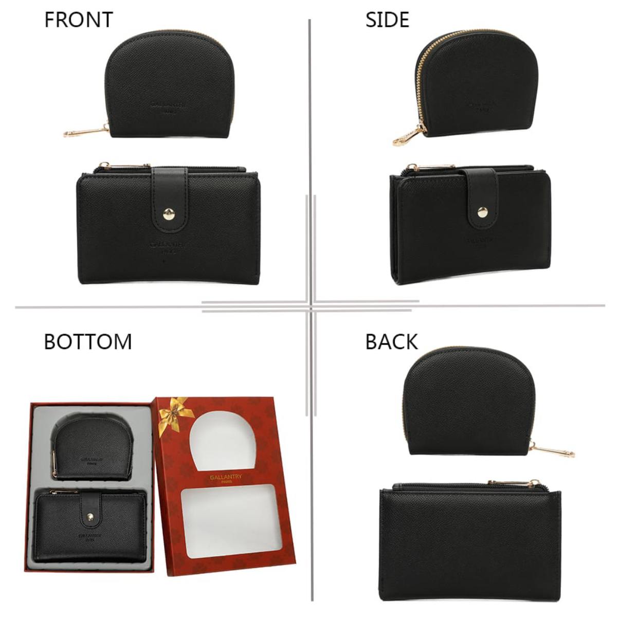 Coffret Duo de Portefeuille et Porte-cartes L'Essentiel Noir