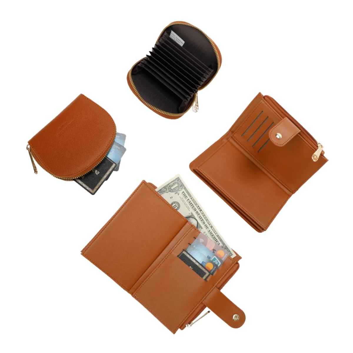 Coffret Duo de Portefeuille et Porte-cartes L'Essentiel Marron