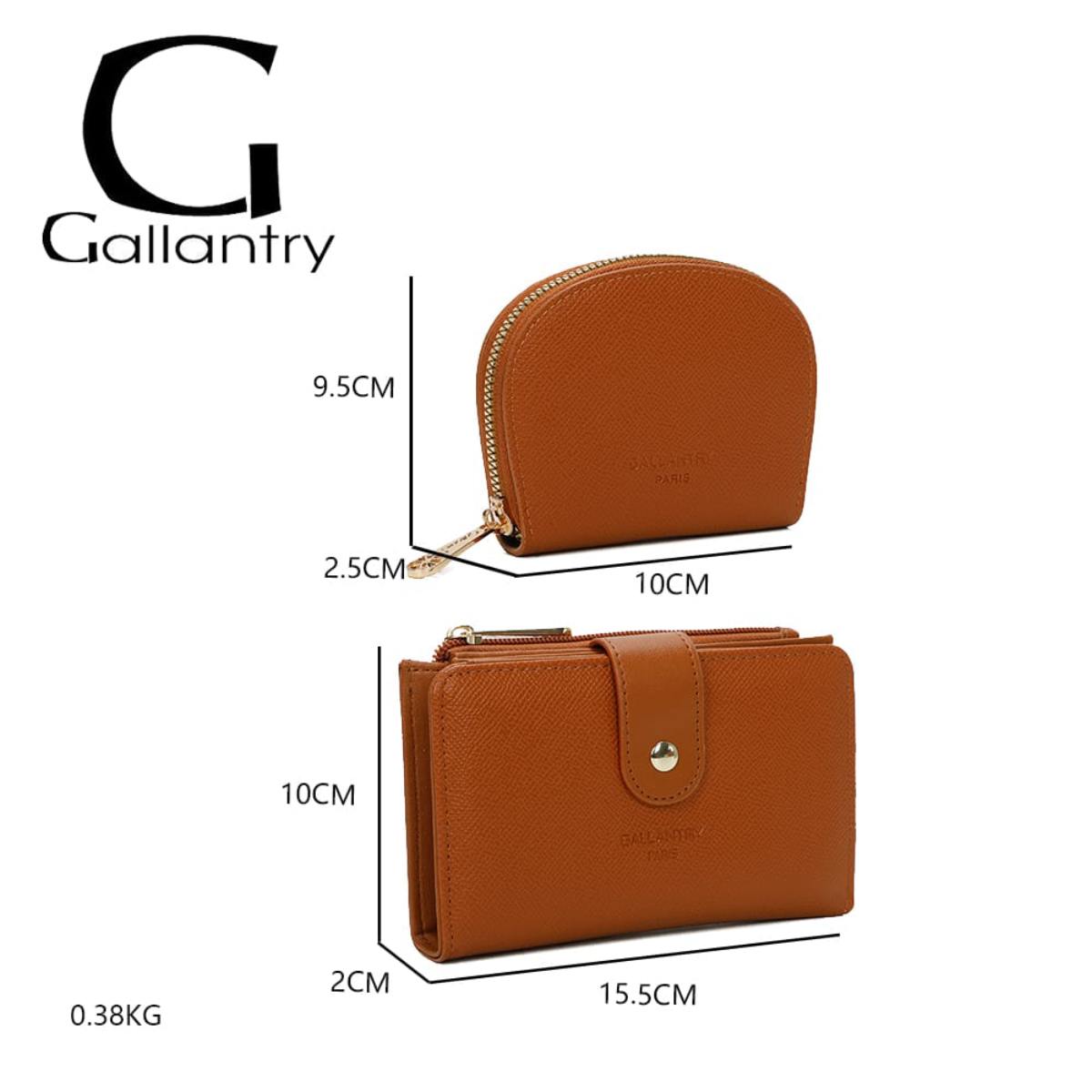 Coffret Duo de Portefeuille et Porte-cartes L'Essentiel Marron