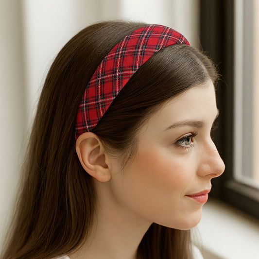 Serre-tête Large Scottish Highland Rouge