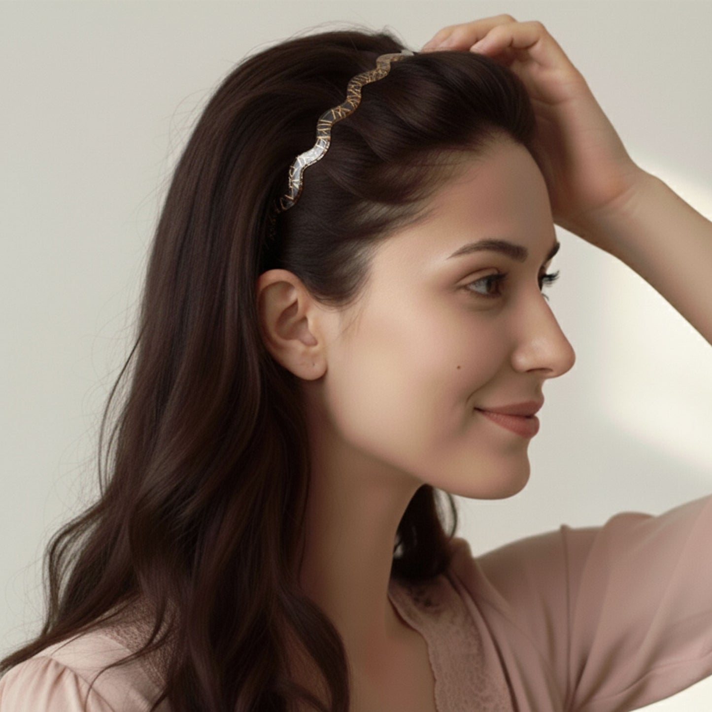 Serre-tête Cranté Stone Lines Beige