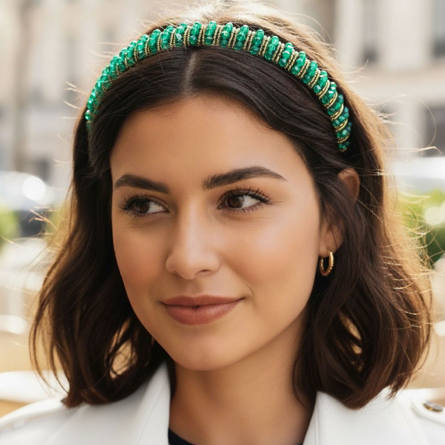 Serre-tête Bijou Angie Éclat d'Émeraude