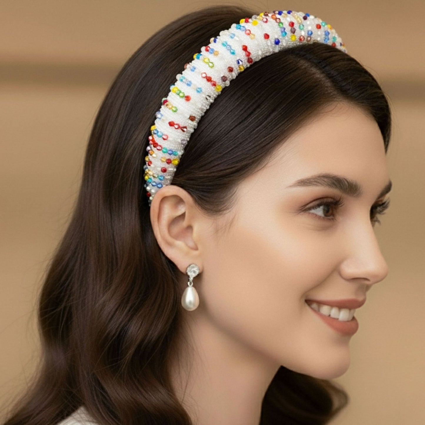 Serre-tête Large Angie Crystal Pop