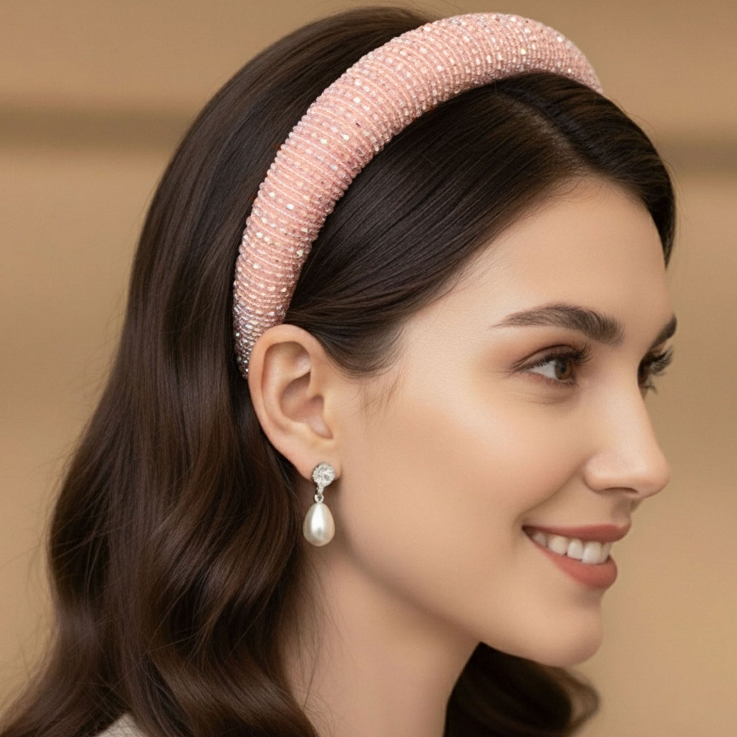 Serre-tête Large Angie Douceur Abricot