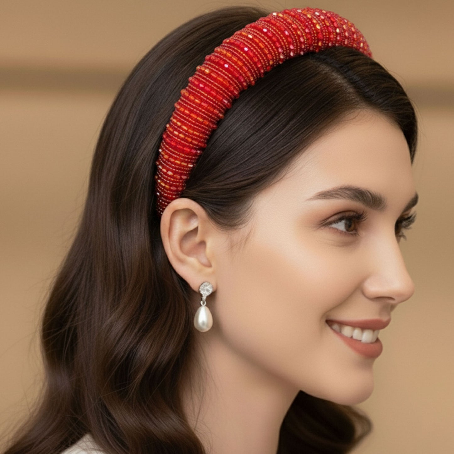 Serre-tête Large Angie Couronne Rubis