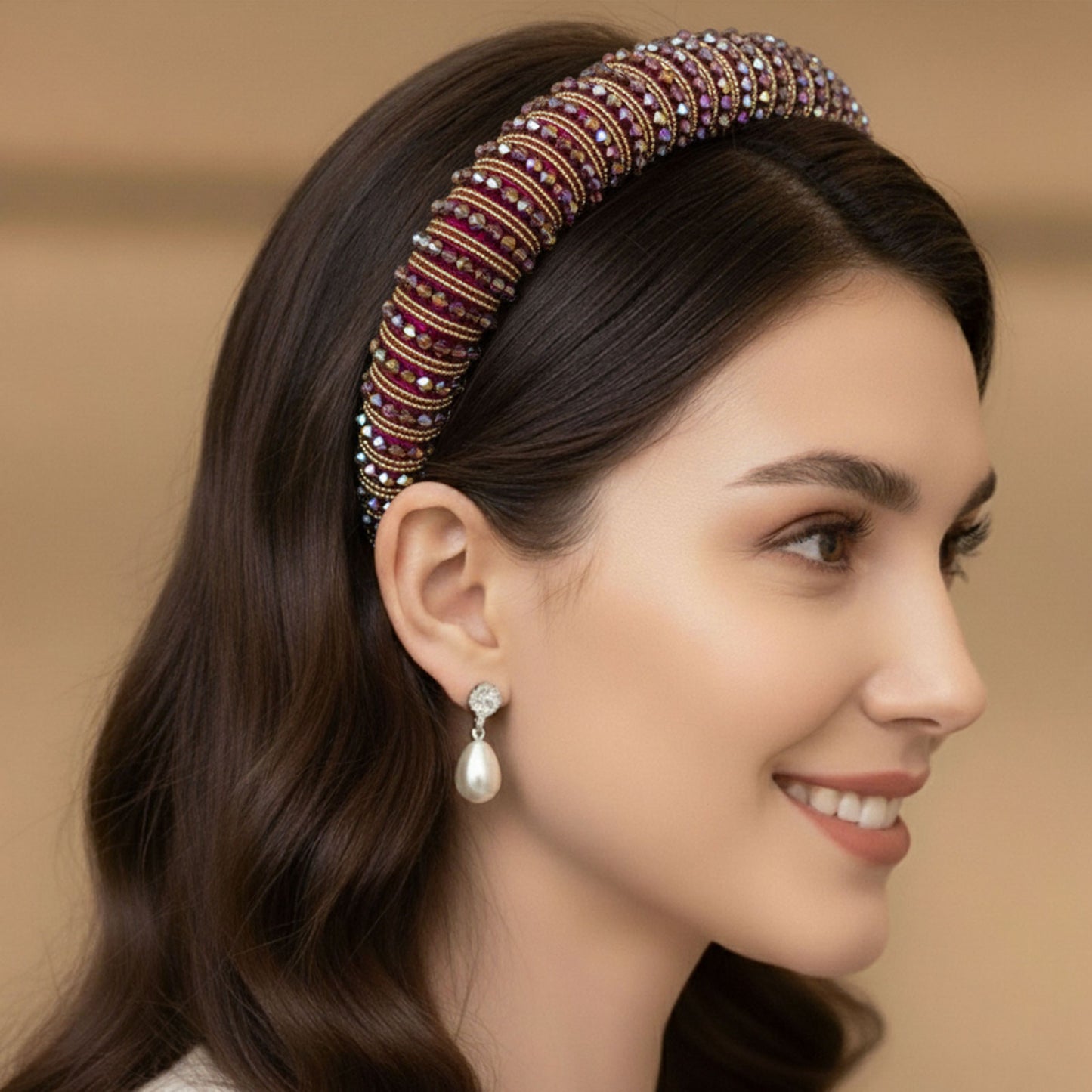 Serre-tête Large Angie Éclat Topaze