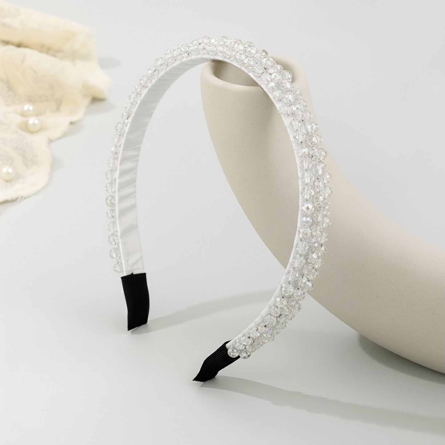 Serre-tête Bijou Onyx Neige Givrée