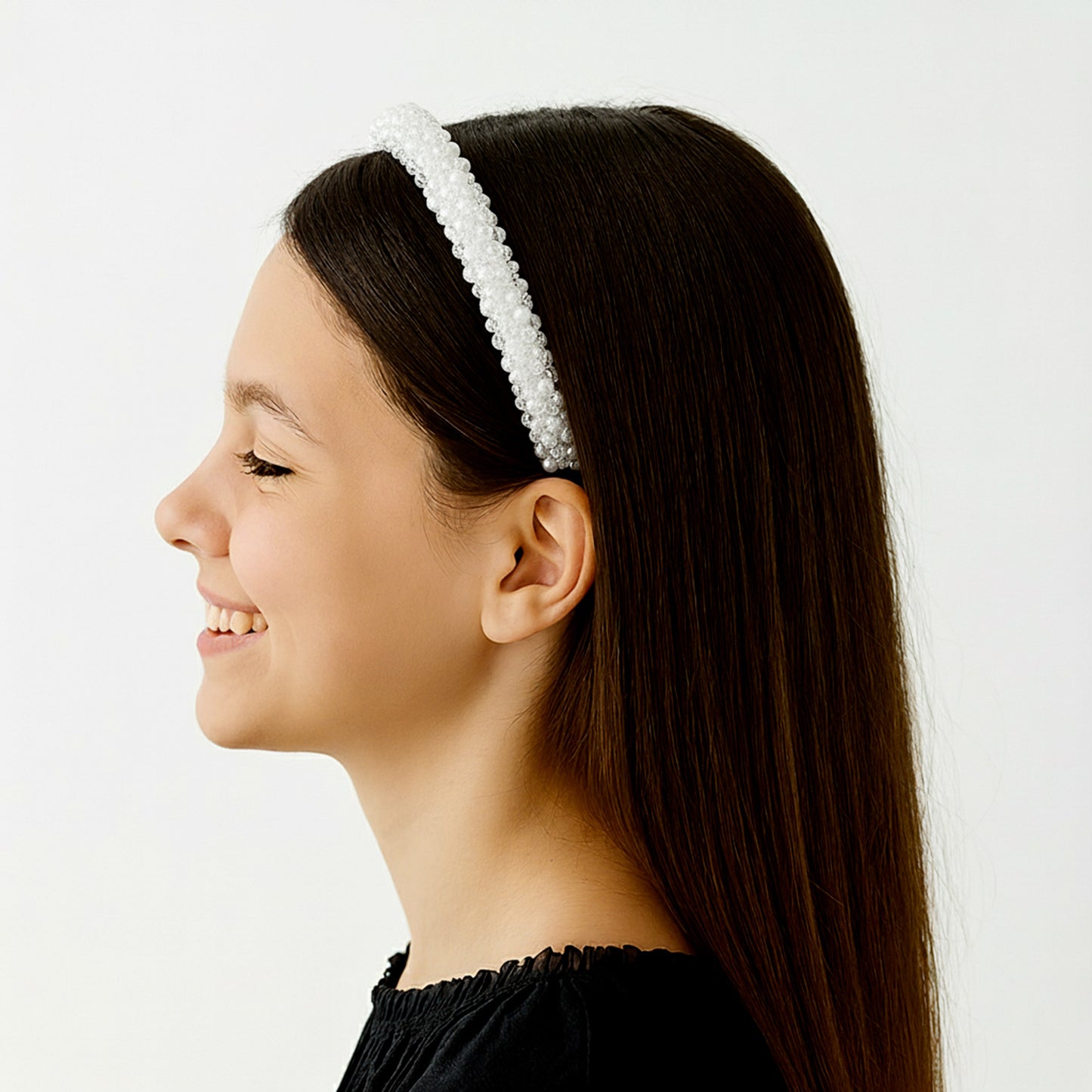 Serre-tête Bijou Onyx Neige Givrée