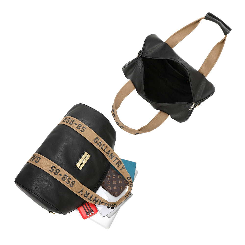 Sac Weekender Urbain en Simililcuir Latitude 858 Noir