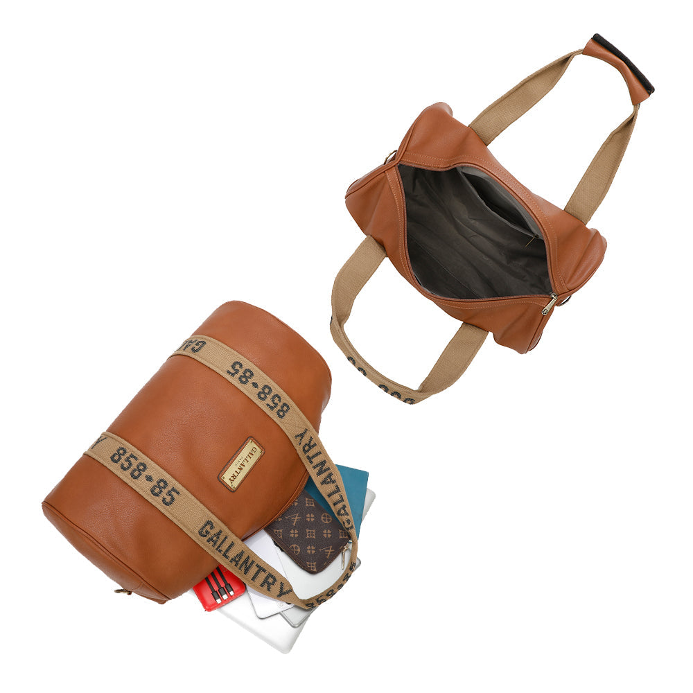 Sac Weekender Urbain en Simililcuir Latitude 858 Marron