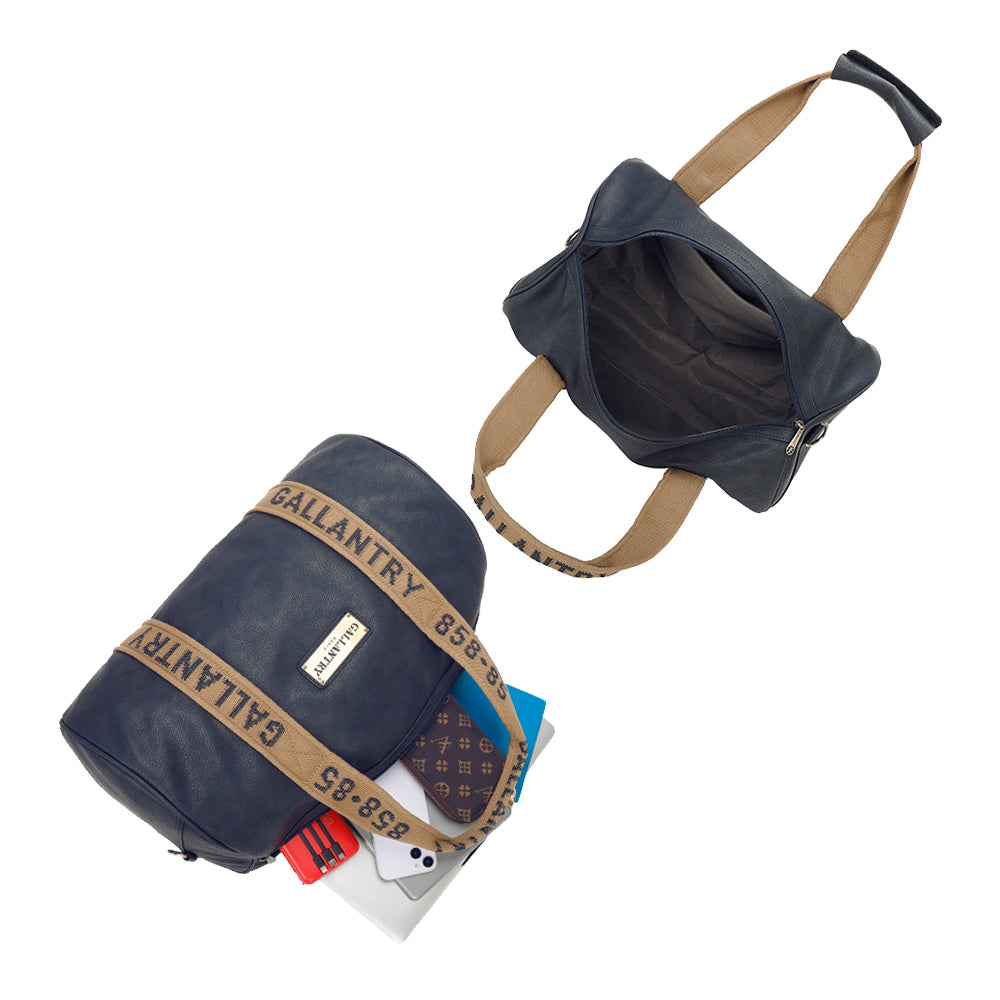 Sac Weekender Urbain en Simililcuir Latitude 858 Bleu Nuit