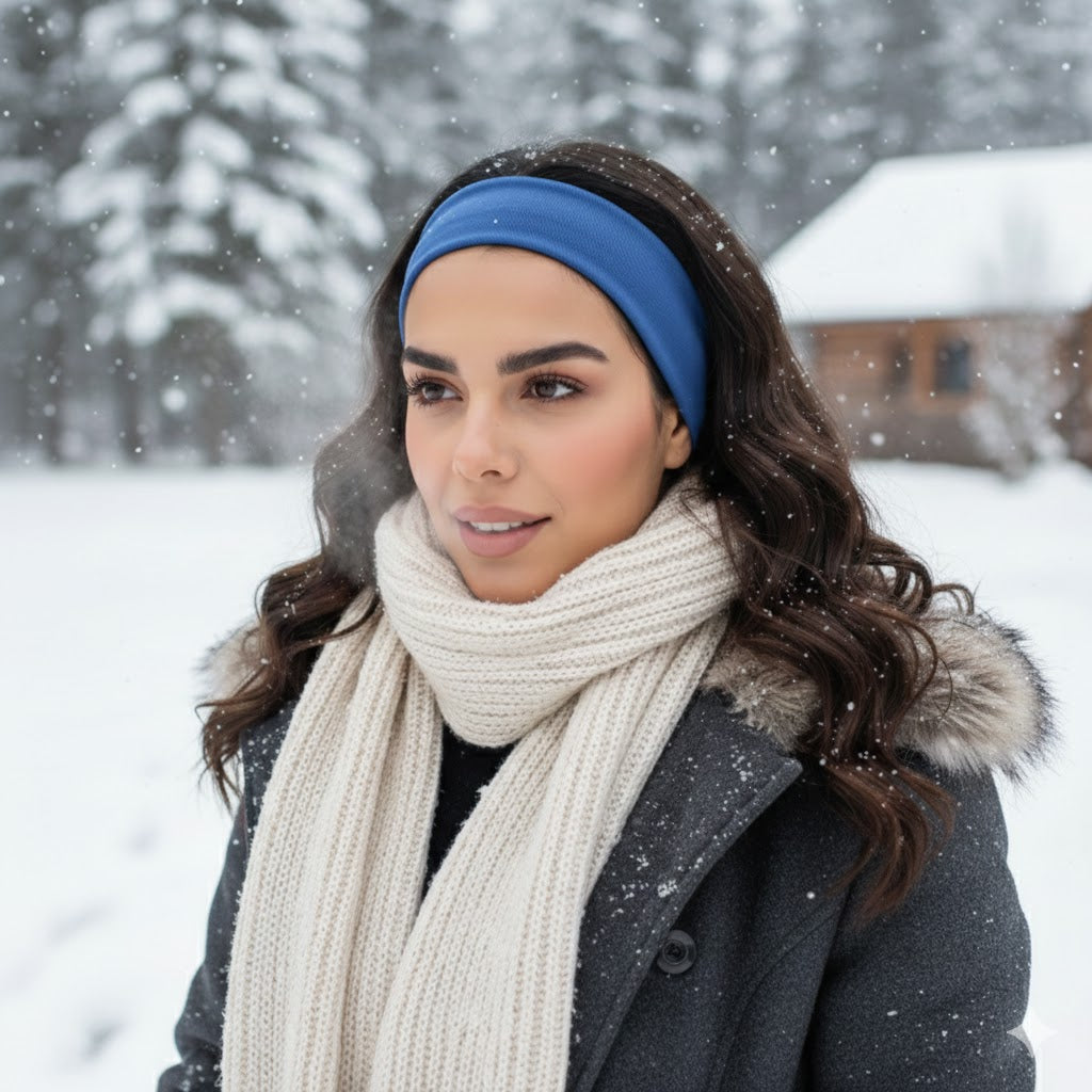 Bandeau élastique doux pour le sport et le yoga Bleu