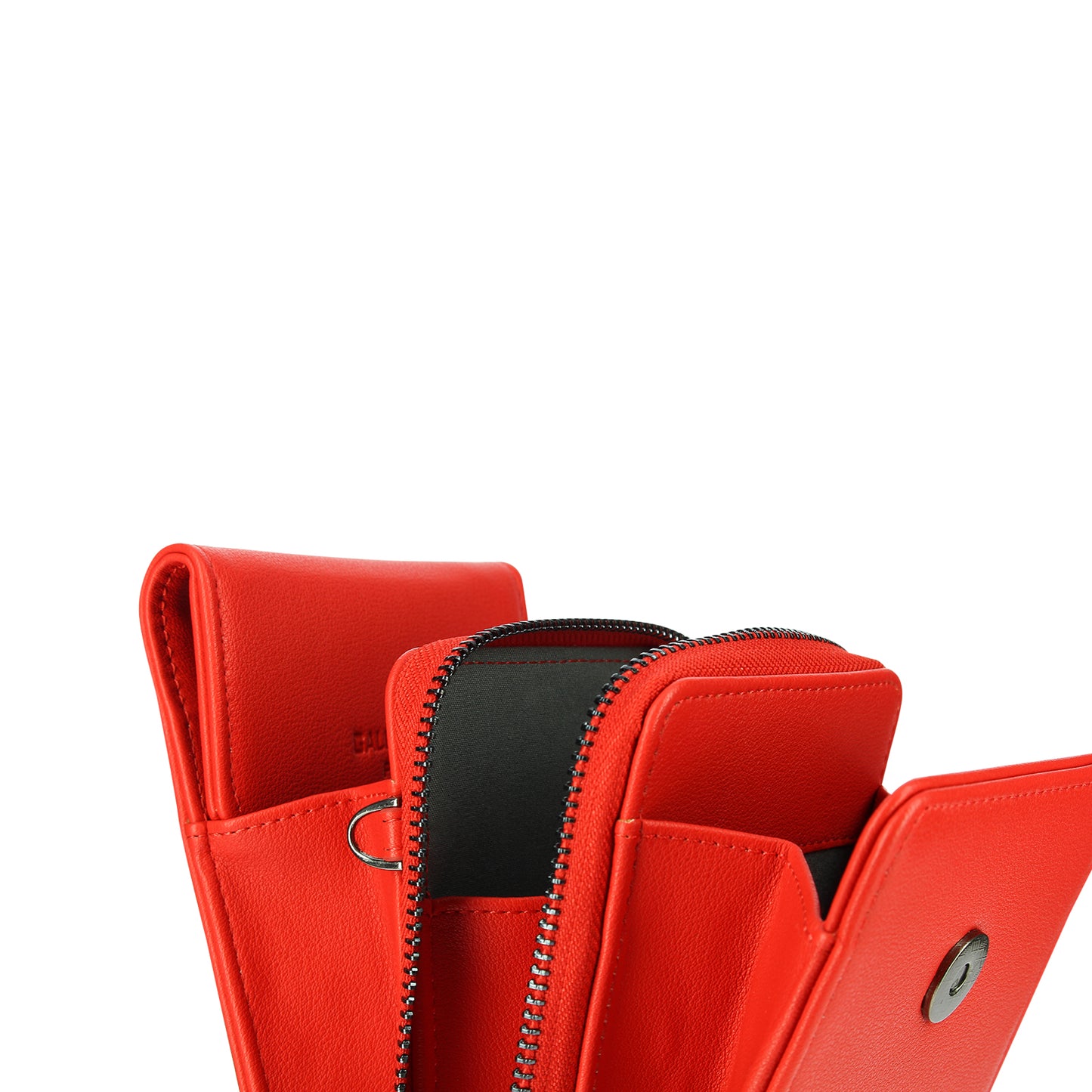 Sac Crossbody à Rabat Multi-Compartiments La Partenaire Rouge